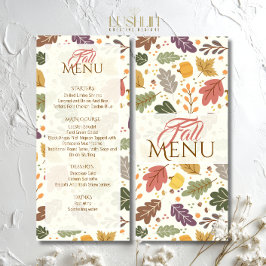 Elegant Fall Höst löv - platta meny