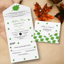 Elegant Fall i Kärlek Grönt Lövs Fallbröllop