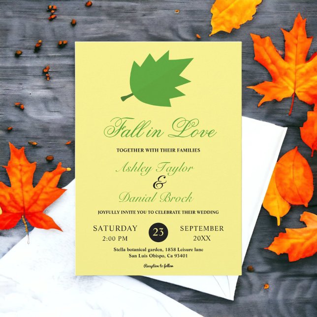 Elegant fall i Kärlek Rustic Löv Fall Wedding Inbjudningar (Skapare uppladdad)