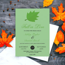 Elegant Fall i Kärlek Sage Lövs Fall Wedding Inbjudningar