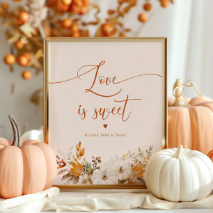 Elegant fall Kärlek är sött ta ett Poster