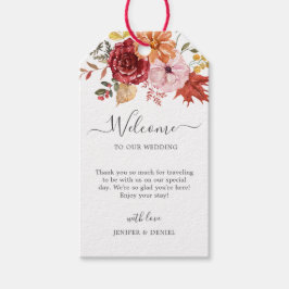 Elegant Fall Leaves Autumn Wedding Presentetikett