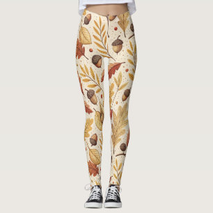 Elegant Fall Mönster Leggings