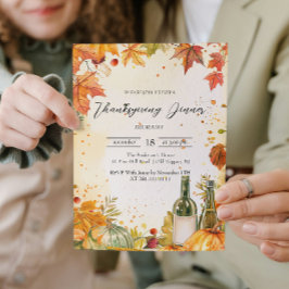 Elegant Fall Mood and Hues Thanksgiving Dinner Inbjudningar