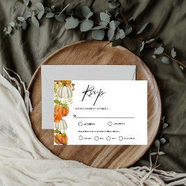 Elegant Fall Pumpkin bröllop OSA Kort