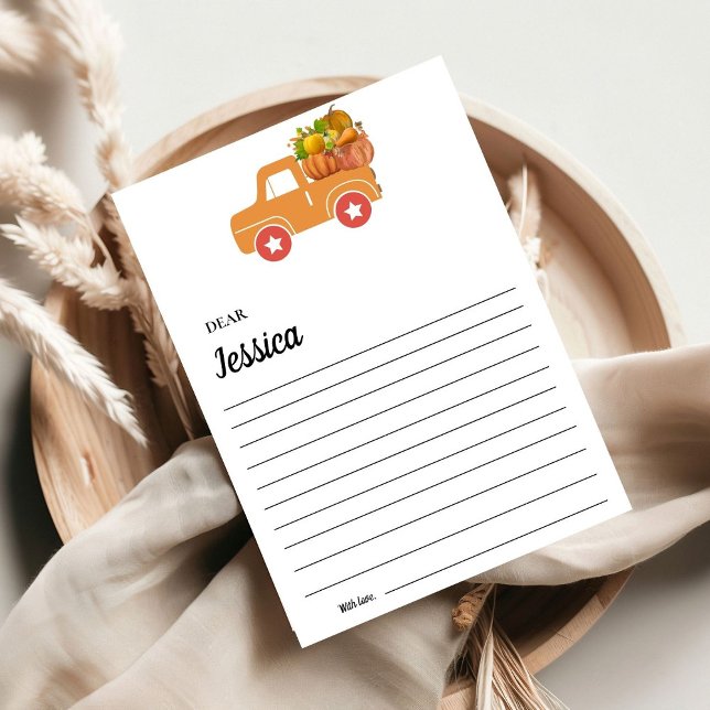 Elegant fall Pumpkin Capsul-meddelandekort Tack Kort (Skapare uppladdad)