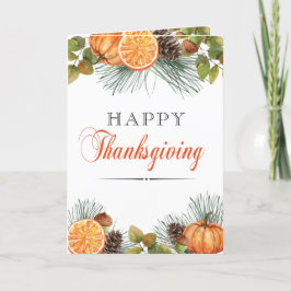Elegant Fall Pumpkin Happy thanksgiving Helgdag Kort