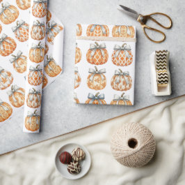 Elegant Fall Pumpkin Wrapping Papper Presentpapper