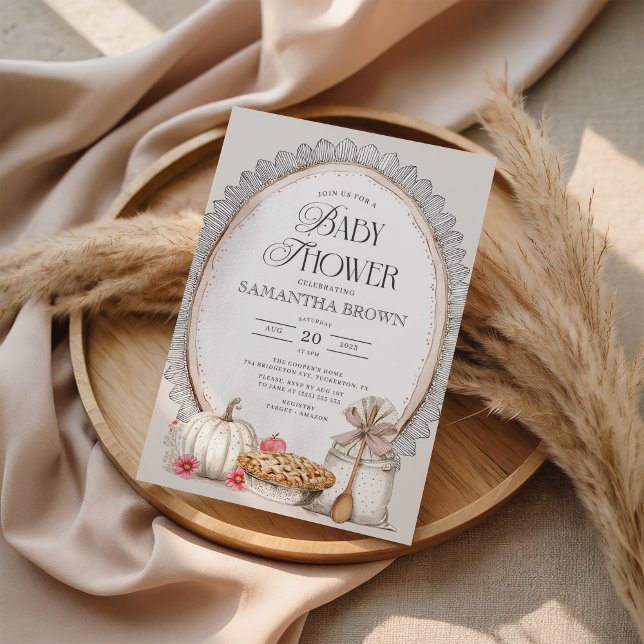 Elegant Fall Rustic Baby Shower Inbjudningar (Skapare uppladdad)