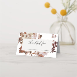Elegant Fall Thanksgiving Friendsgiving middag Placeringskort