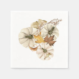 Elegant Fall Vit Pumpa Pappersservett