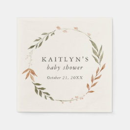 Elegant Fall WANSEY Baby Shower Pappersservett