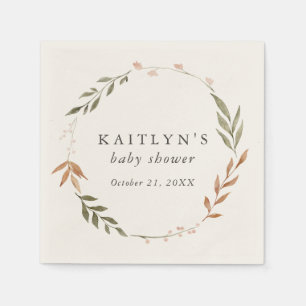 Elegant Fall WANSEY Baby Shower Pappersservett