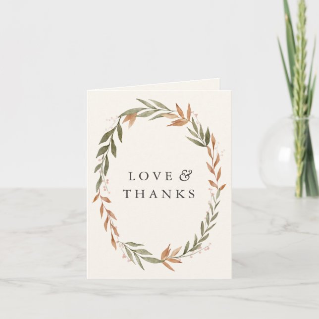 Elegant Fall WANSEY Baby Shower Tack Kort (Framsida)