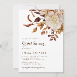 Elegant Fall Watercolor Botanisk Möhippa Inbjudningar