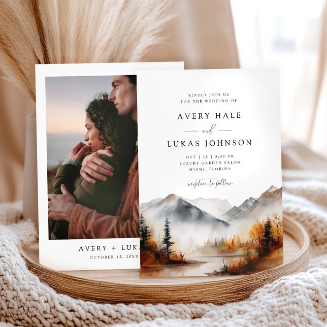 Elegant Fall Wedding Boho Inbjudningar (Skapare uppladdad)