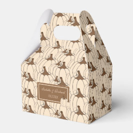 Elegant Fall Wedding Creamy Pumpkins Favor Box Presentaskar