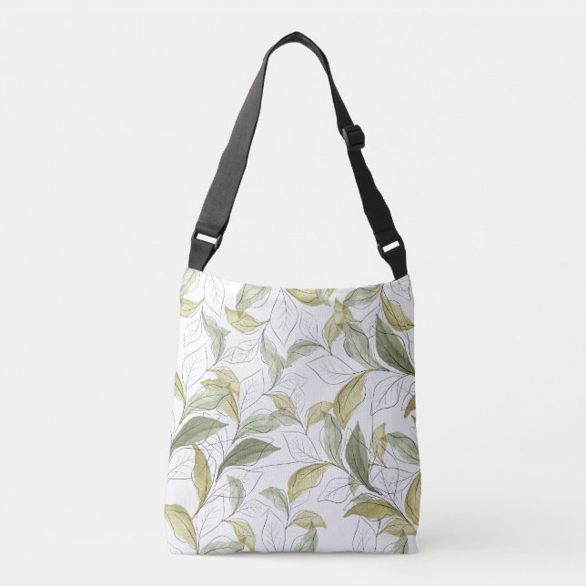 Elegant Fallande Löv NaturDesign Tote Bag Axelväska (Framsida)