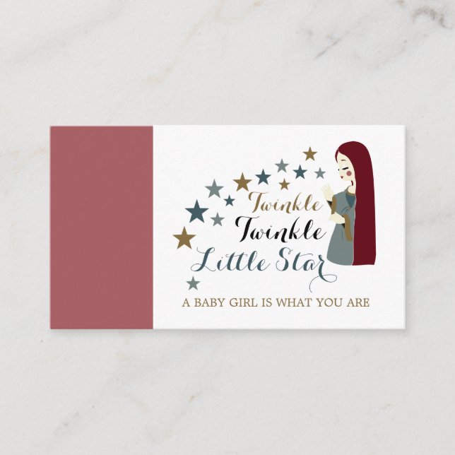 Elegant-fallande stjärnor, babyvisningsprogrammets tilläggskort (Framsida)