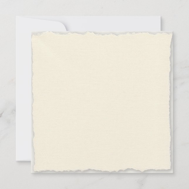 Elegant falsk decklad kant fyrkantig tack kort (Framsida)