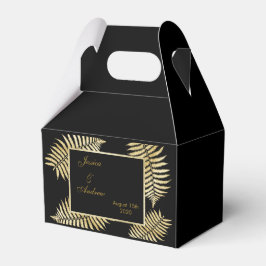 Elegant Falsk Guldblad Bräken Bröllop Presentaskar