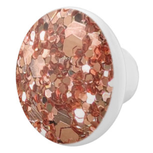 Elegant falsk koppar klumpig glans glitter knopp