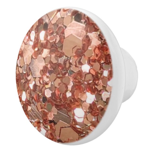 Elegant falsk koppar klumpig glans glitter  knopp (Höger)