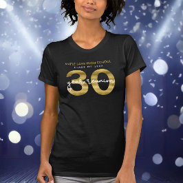 Elegant Falskt Guld 30-års Klassåterträff T-shirt