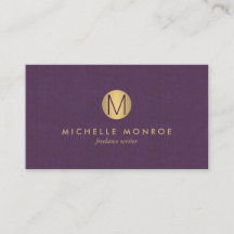 Elegant falskt guld minimalistisk monogram lila li