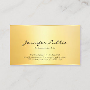 Elegant Falskt Guld Modern Minimalistisk Mall Visitkort