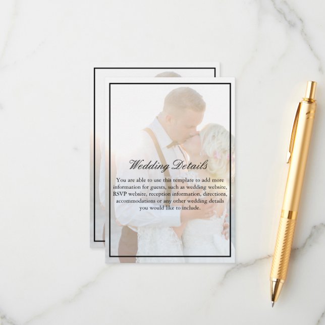 Elegant falskt pergamentöverdrag för foton tilläggskort (Fram/Back In Situ)