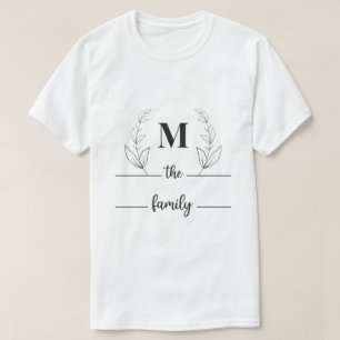 Elegant familj initial logodesign med 'M' w T Shirt