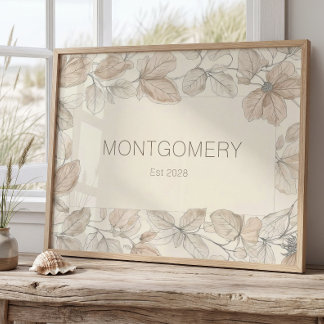 Elegant familjeföremål för väggkonst Minimalistisk