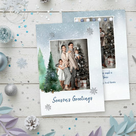 Elegant familjefoto julkort