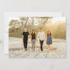 Elegant Familjenamn Blommig Jul Högtid Inbjudningar