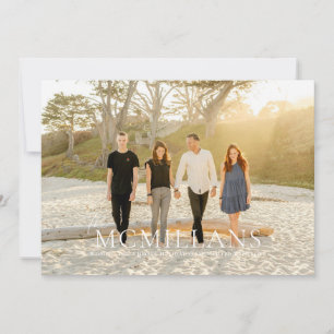 Elegant Familjenamn Blommig Jul Högtid Inbjudningar