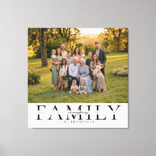 Elegant familjenamn minnessgåva foto canvastryck