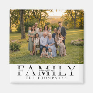 Elegant familjenamn minnessgåva foto present magnet