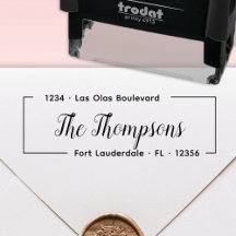 Elegant familjenamnskrift Returadress