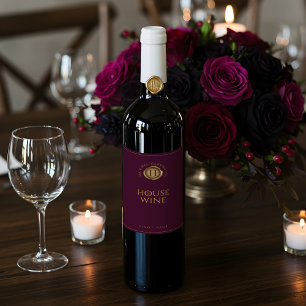 Elegant Family Monogram Guld Vax Sälar Vinflaska Etikett