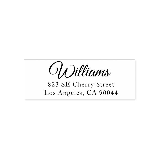 Elegant Family Namn Returadress Självfärgande Stämpel (Design)