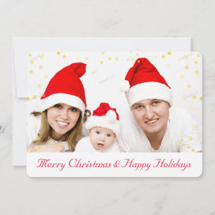 Elegant Family Photo-julhälsningskort Julkort