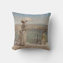 Elegant Family Walking på en bro i Italien