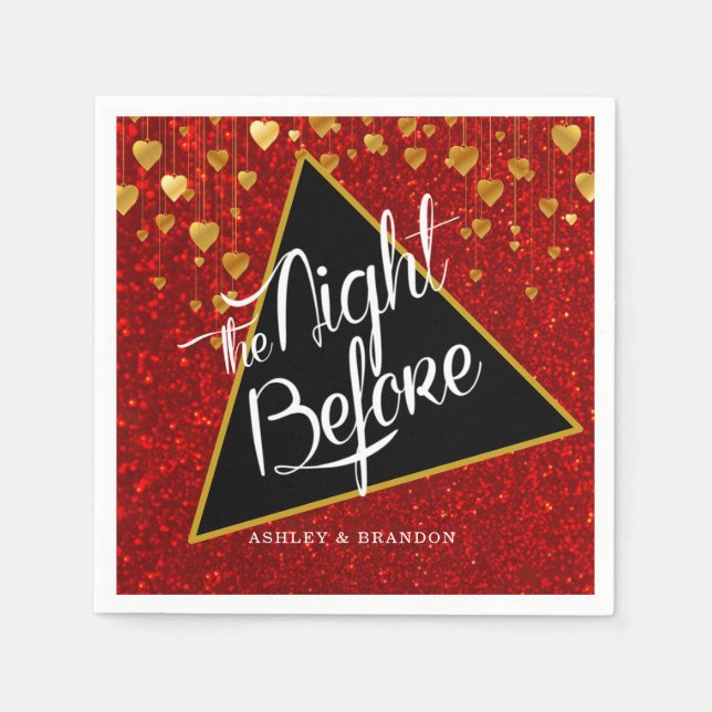Elegant Fancy Glitter Natten Före Servett (Framsidan)