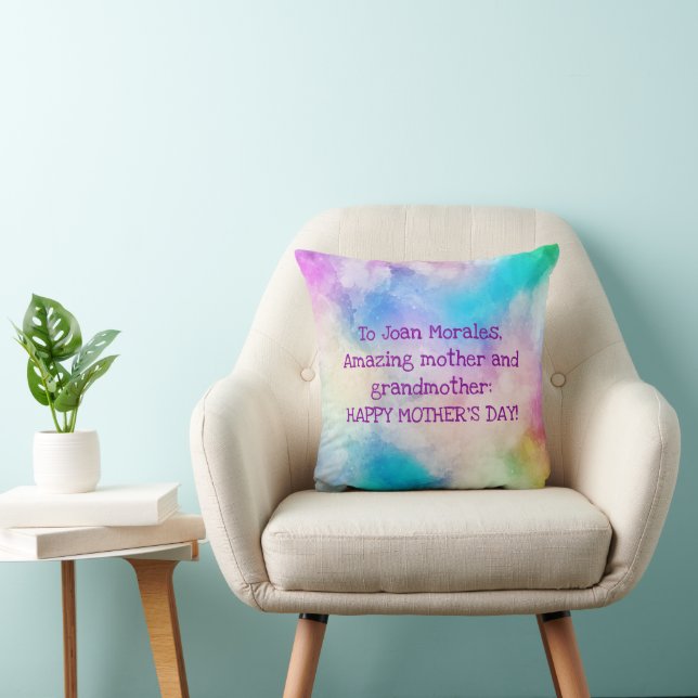 Elegant fantastisk mor mormor akvarell konst  kudde (Stol)