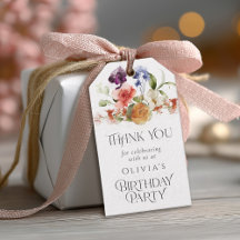 Elegant Fantasy Floral Birthday Thank You