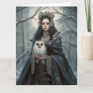Elegant Fantasy Goddess Yuletide Greeting Card Kort
