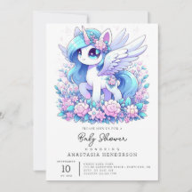 Elegant Fantasy Unicorn Baby Shower