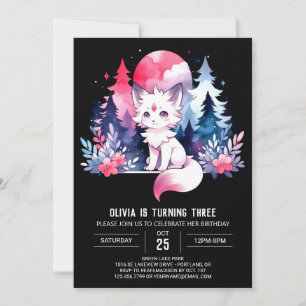 Elegant Fantasy Varg Birthday Inbjudningar