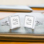 Elegant Far i Groom Silverpläterade Manschetterknappar<br><div class="desc">Far i Bride anpassningsbar-kuddar.</div>